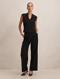 Eva Pleat Wide Leg Pants