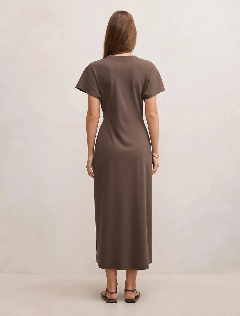 Rose T-Shirt Twist Midi Dress