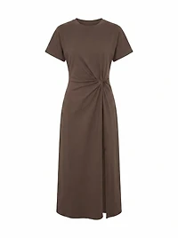 Rose T-Shirt Twist Midi Dress