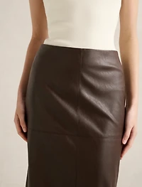 Valentina Vegan Leather Midi Skirt