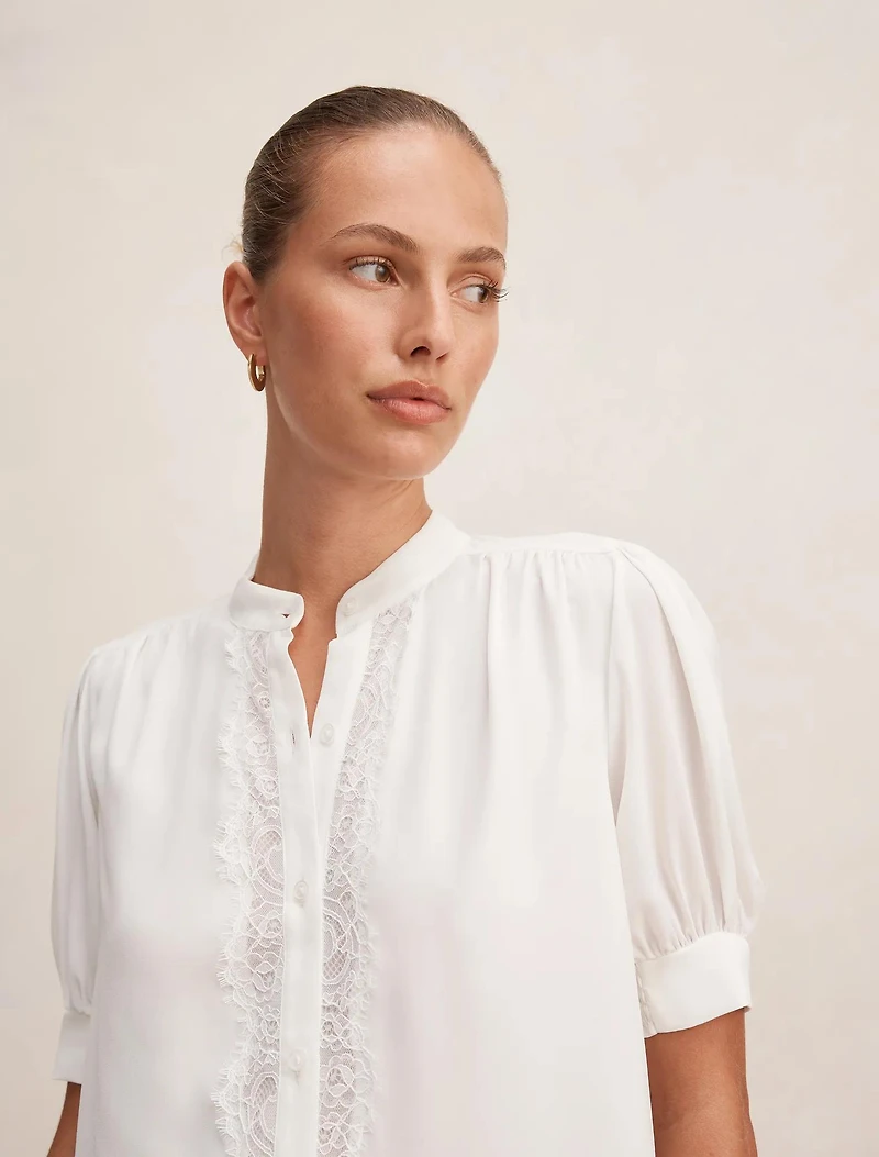 Tove Short Sleeve Lace Blouse