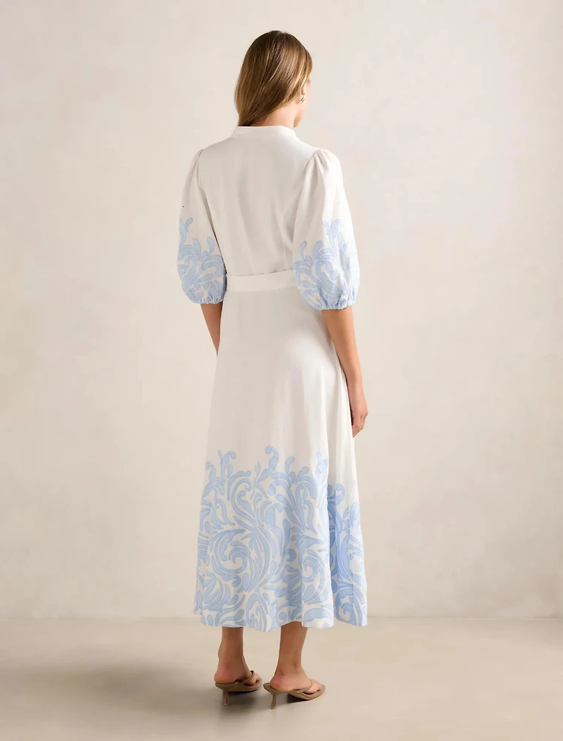 Esther Embroidered Midi Dress