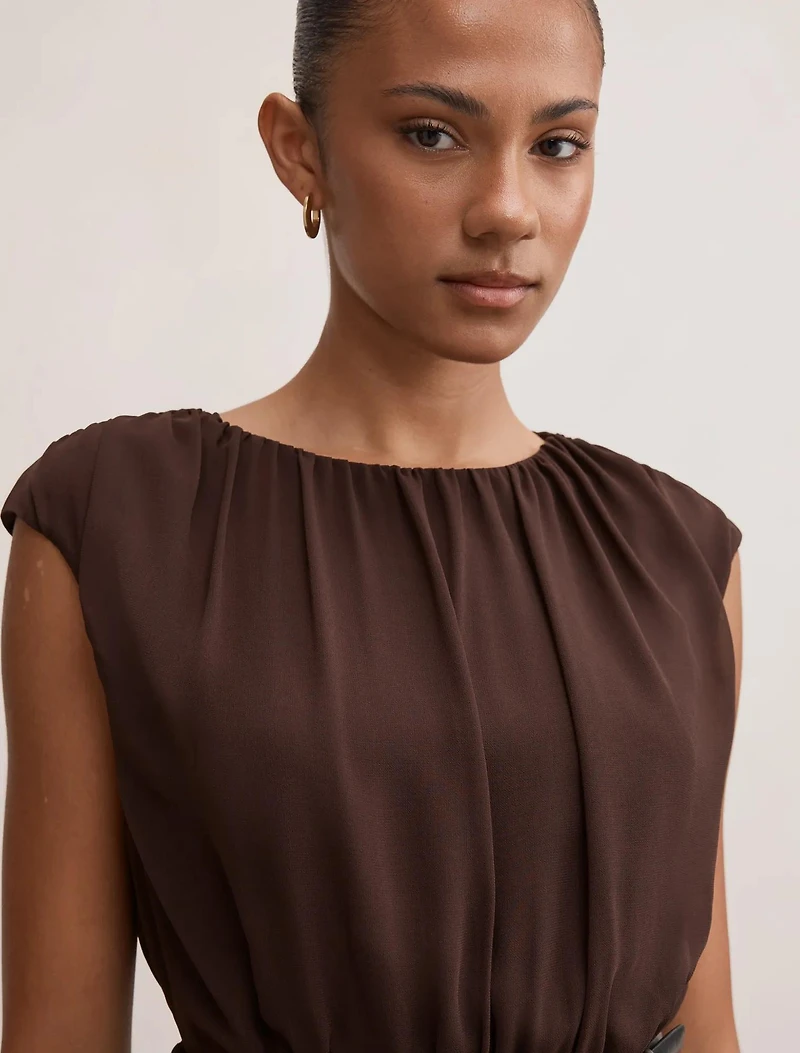 Quinn Gathered Bodice Mini Dress