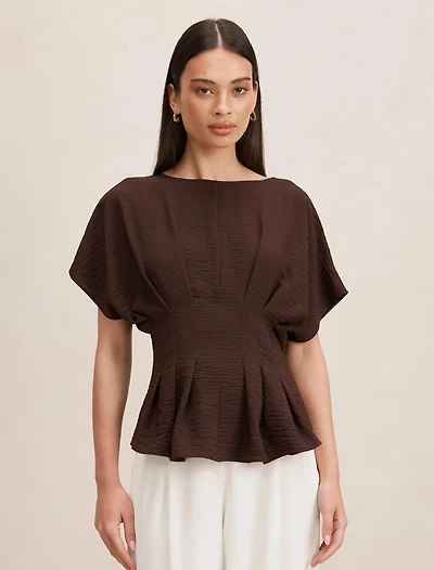 Wren Pleat Detail Top