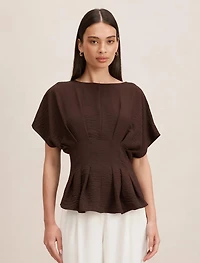 Wren Pleat Detail Top