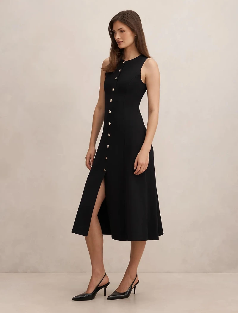 Lucienne Fit and Flare Knit Midi Dress