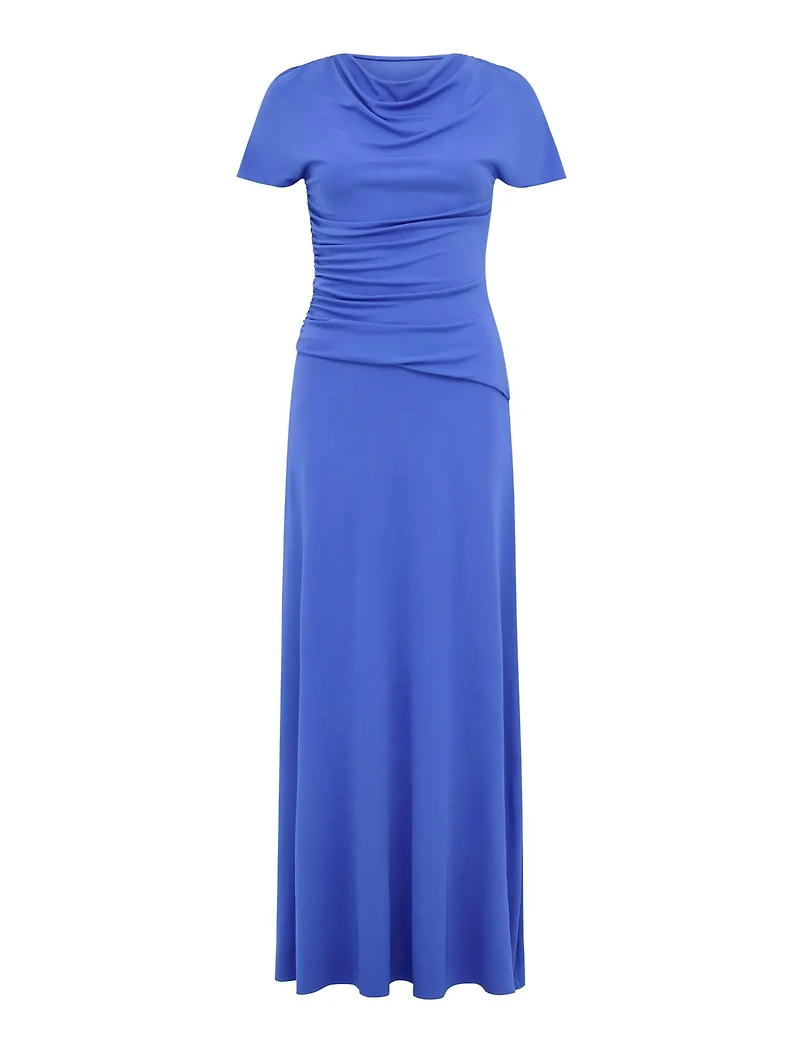 Gemini High Neck Jersey Maxi Dress