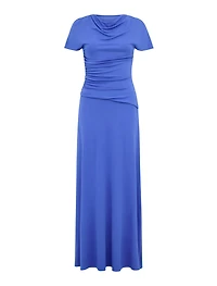 Gemini High Neck Jersey Maxi Dress