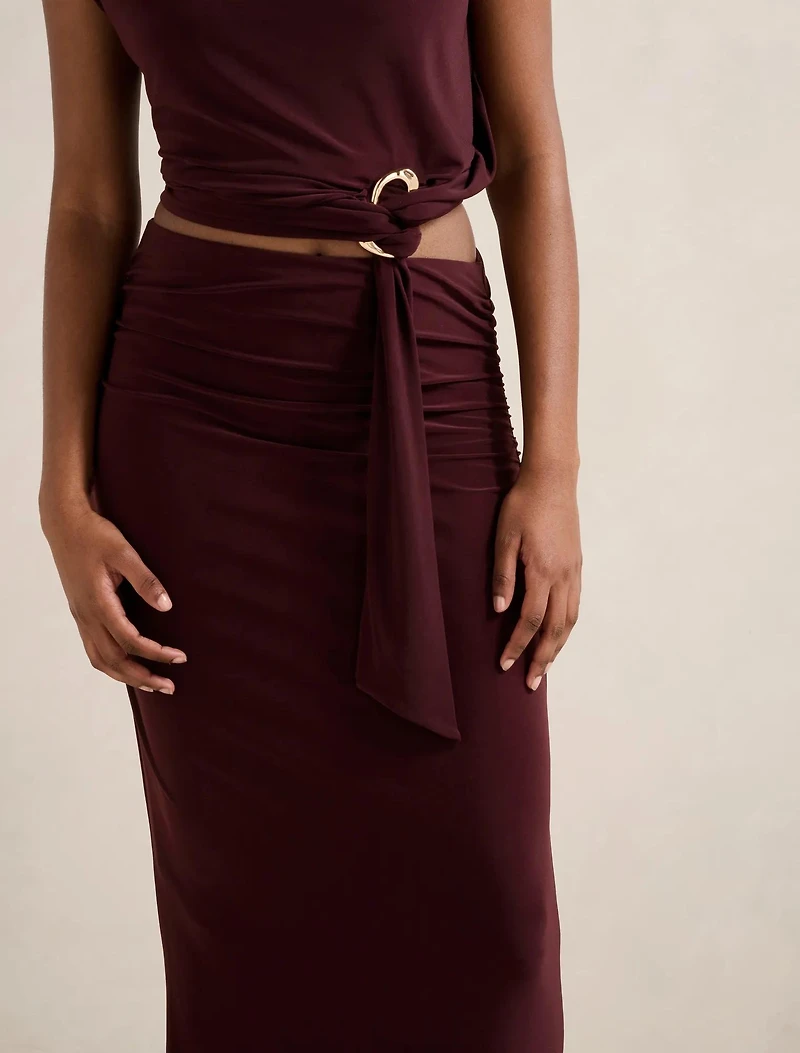 Jazelle Petite Jersey Maxi Skirt