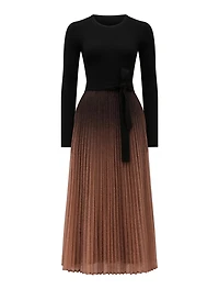 Celina Ombre Metallic Midi Dress