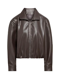 Julia PU Funnel Neck Jacket