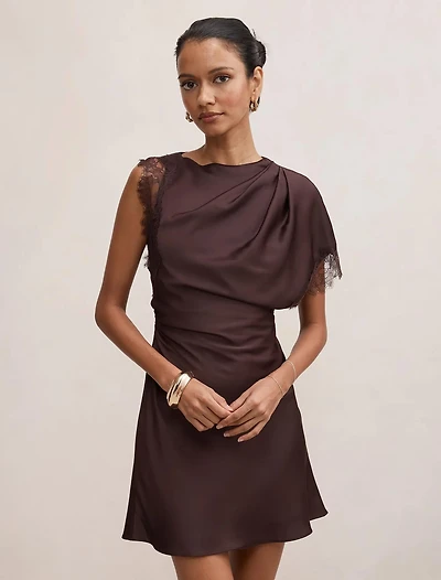 Giselle Petite Satin Lace Mini