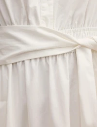 Matilda Embroidered Tie Midi Dress