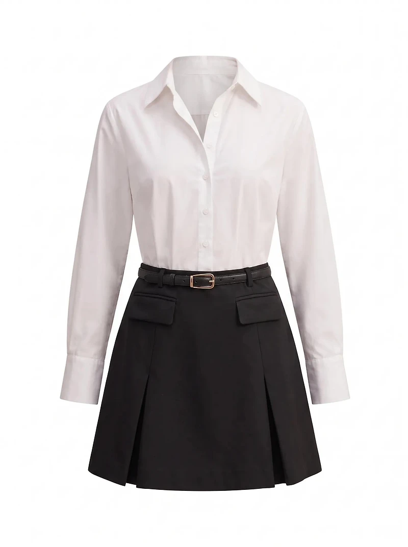 Esme Shirt Belted Mini Dress