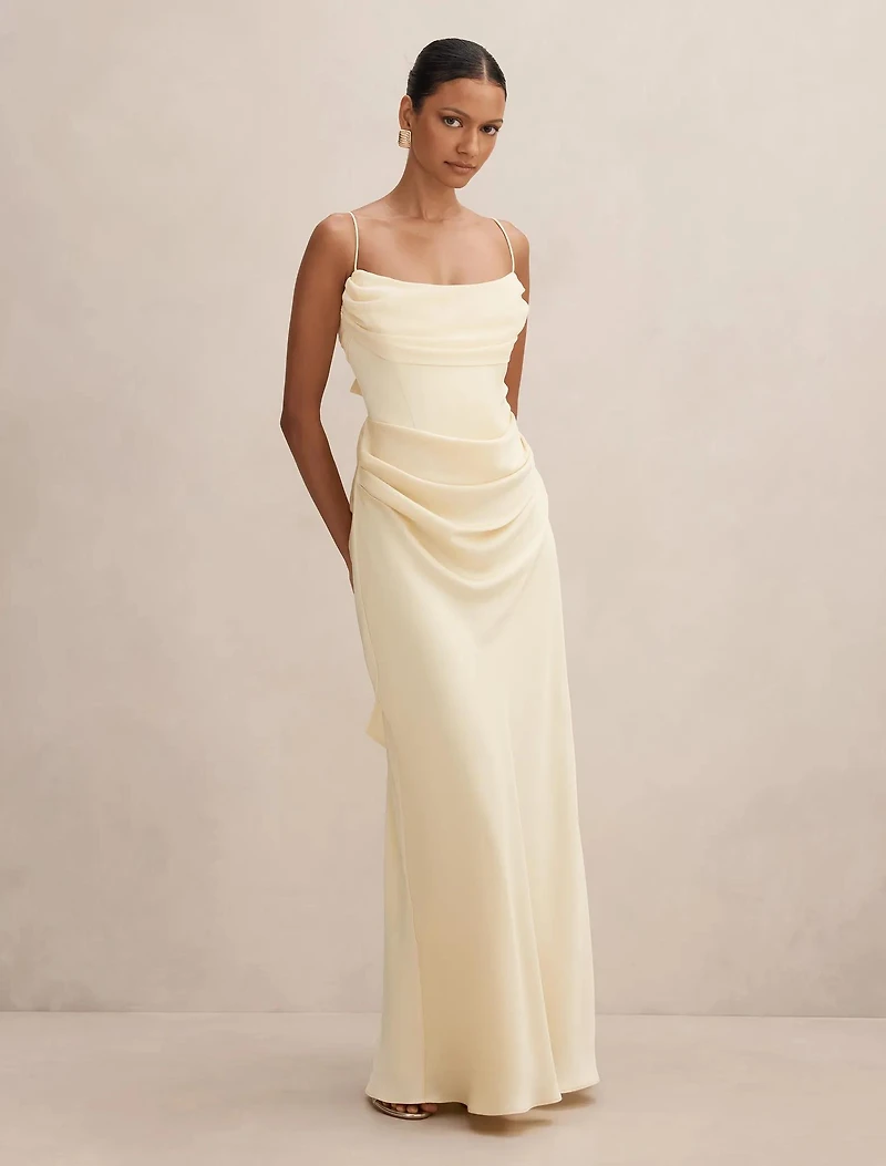 Claudia Petite Strappy Corset Maxi