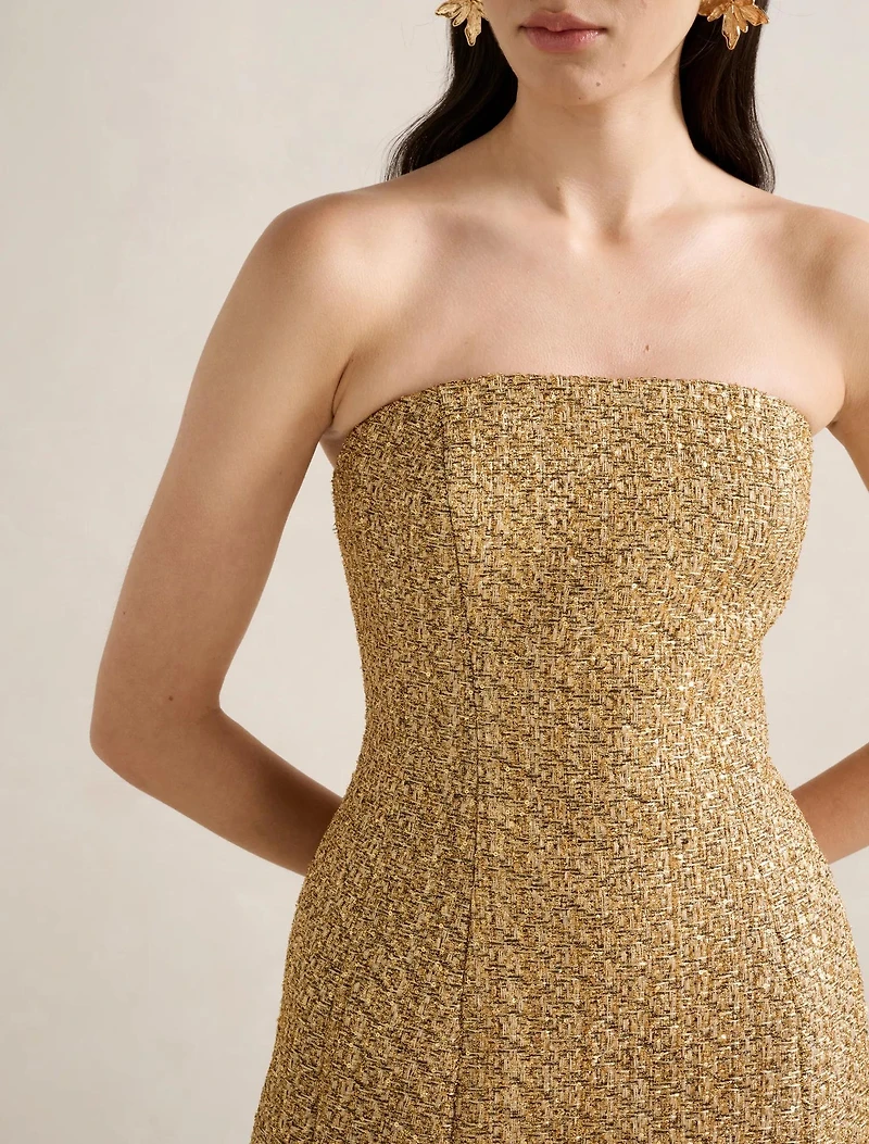 Charlie Tweed Strapless Mini