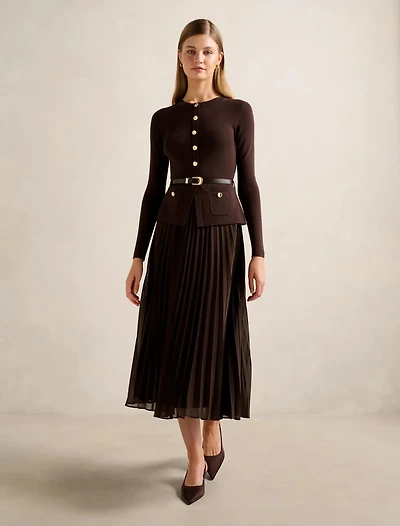 Daphne L/S Midi Dress