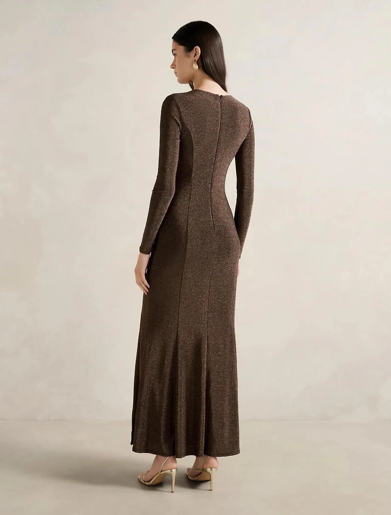 Farrah Glitter Draped Maxi