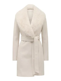 Rocky Fur Collar Wrap Coat