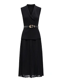 Bianca Woven Mix Knit Dress