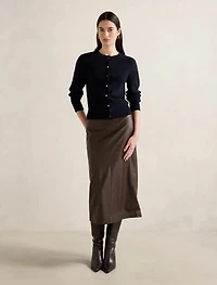 Valentina Vegan Leather Midi Skirt