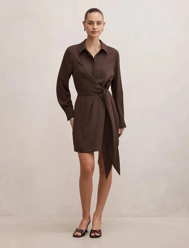 Isobel Tie Shirt Mini Dress