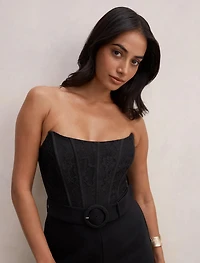 Ivy Strapless Lace Jumpsuit