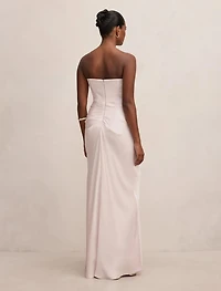 Isra Petite Drape Strapless Maxi