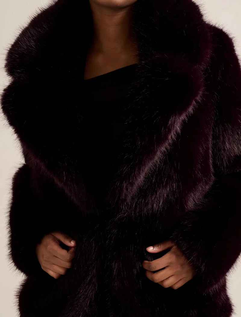 Hunter Petite Cropped Faux Fur Coat
