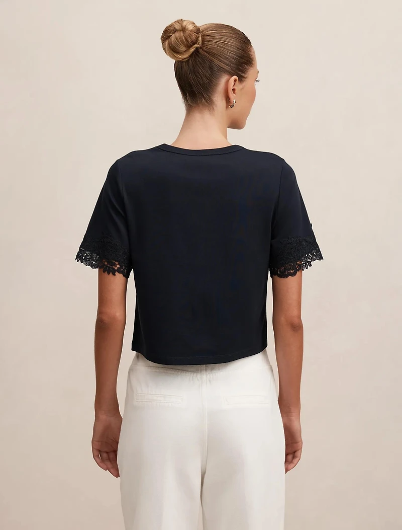 Rosemary Lace Trim Tee