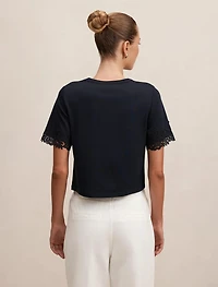 Rosemary Lace Trim Tee
