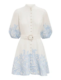 Eva Embroidered Mini Dress