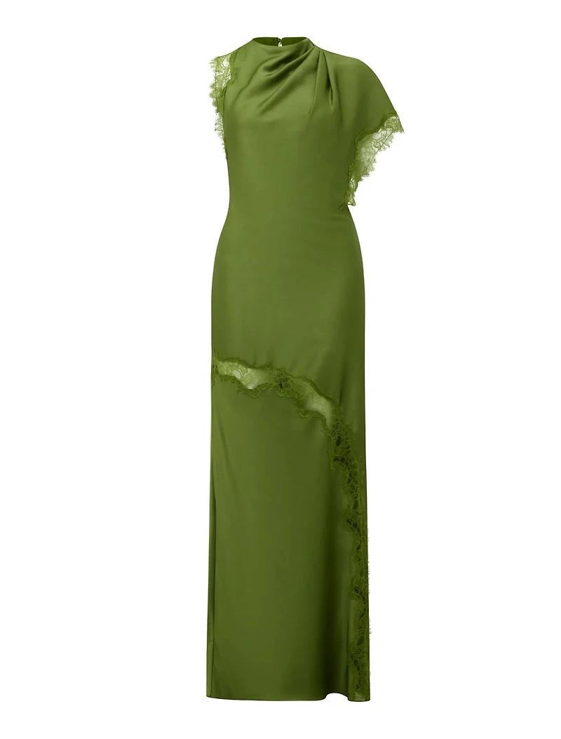 Kody Satin Lace Asym Dress