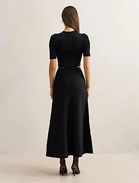 Josie A-line Knit Midi Dress