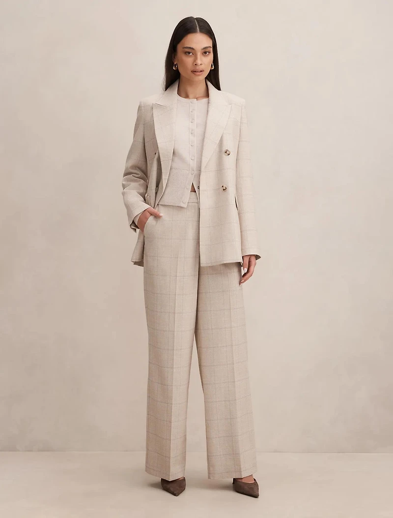 Lottie Check Wide Leg Pants