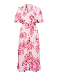 Macey Petite Printed Midi Dress