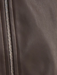Julia PU Funnel Neck Jacket