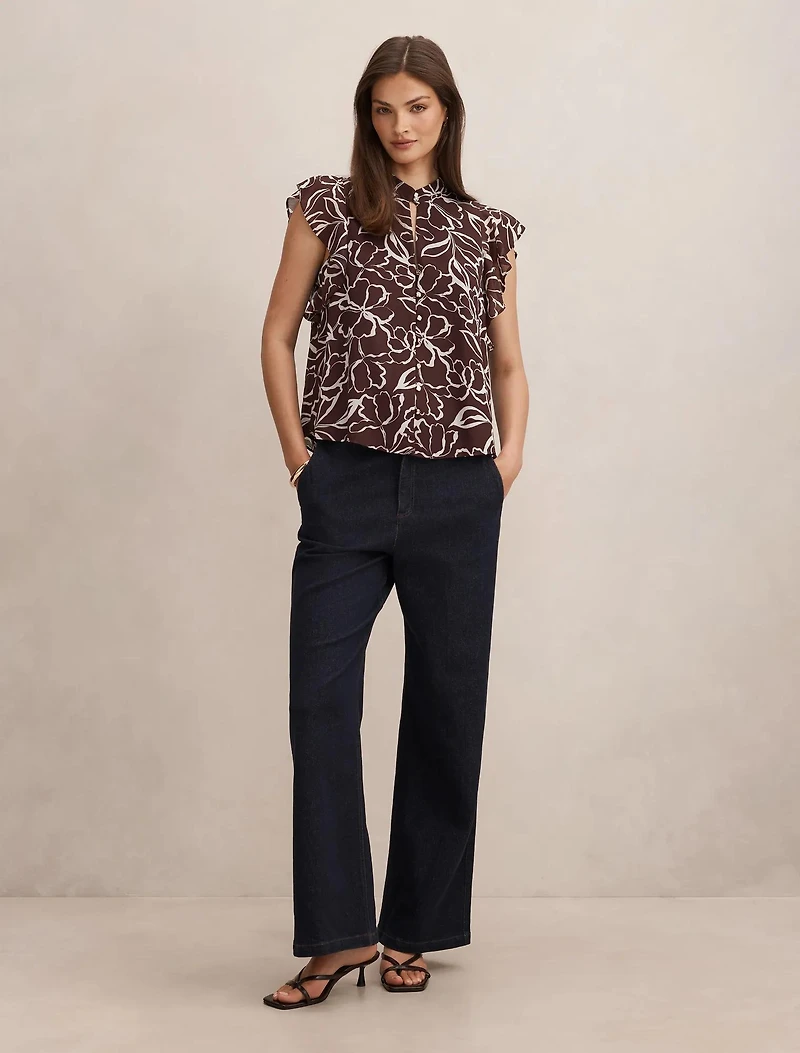 Tullia Ruffle Sleeve Blouse