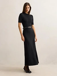 Josie A-line Knit Midi Dress