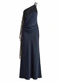 Sylvie Asym Satin Bias Dress