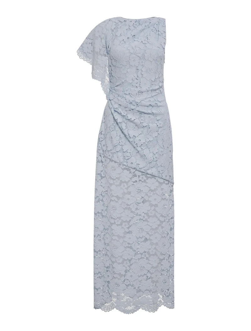 Livvie Asymmetric Lace Maxi Dress