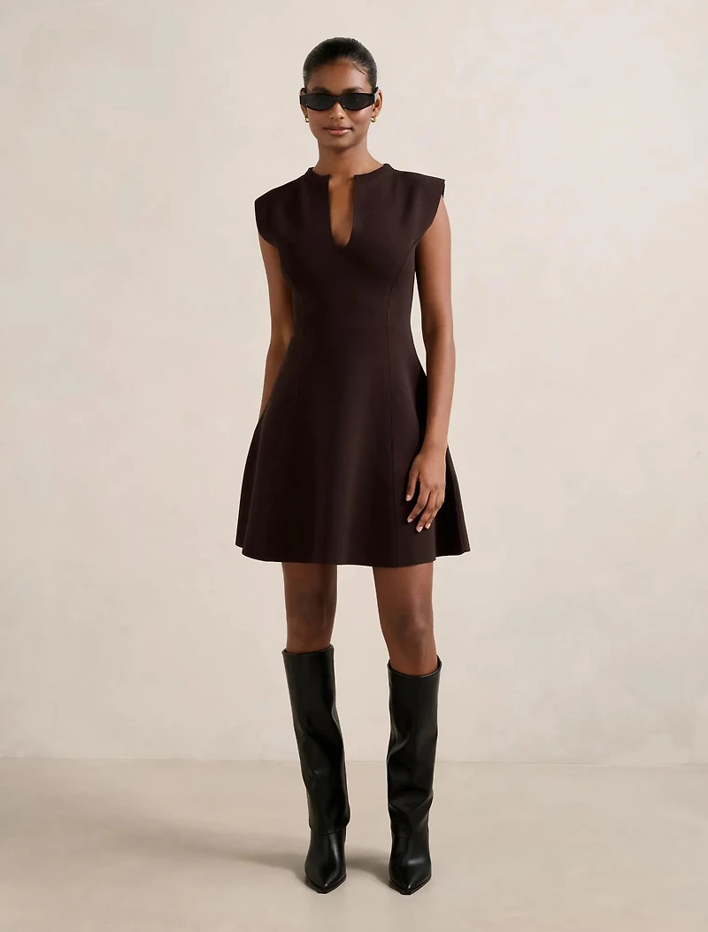 Katerina Petite Crepe Knit Mini Dress