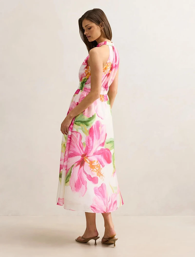 Magnolia High Neck Midi Dress