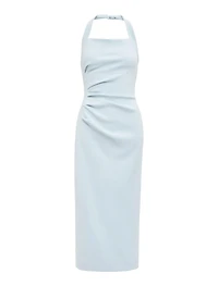 Georgie Halter Ruched Bodycon Dress