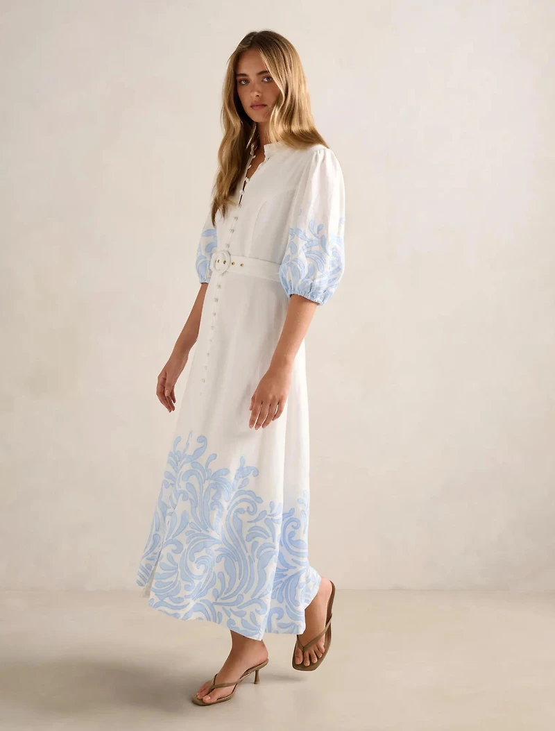 Esther Embroidered Midi Dress