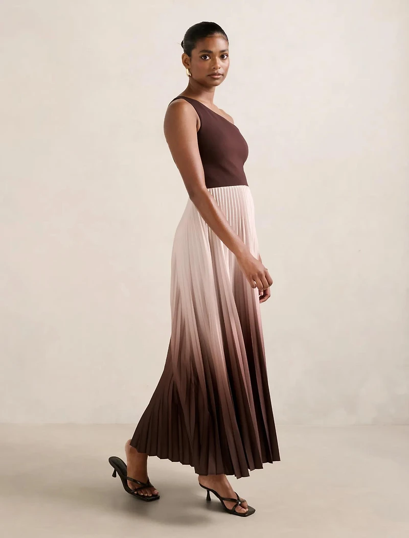 Olena Petite One-Shoulder Midi Dress