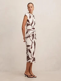 Emery Mesh Ruched Dress