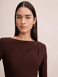 Mabel Long Sleeve Jersey Midi Dress