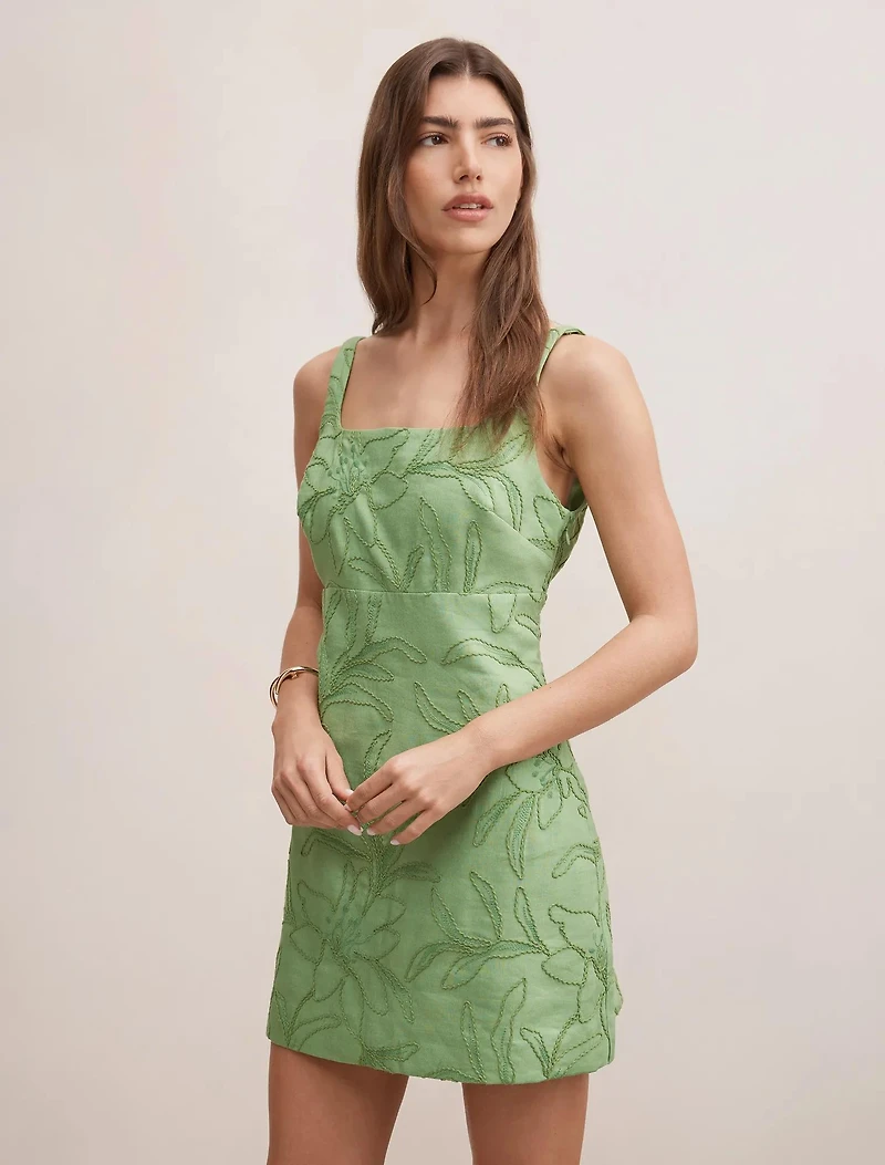 Lainey Embroidered Mini Dress