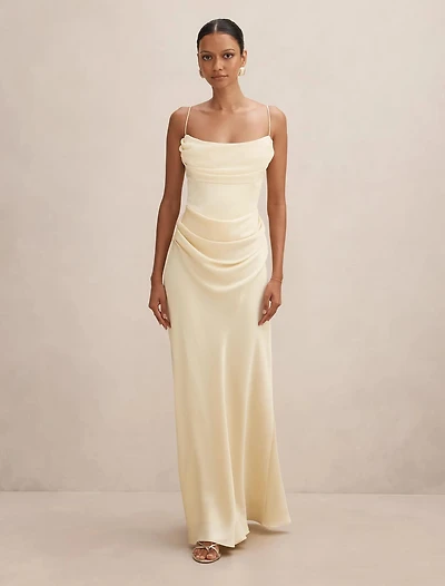 Claudia Petite Strappy Corset Maxi